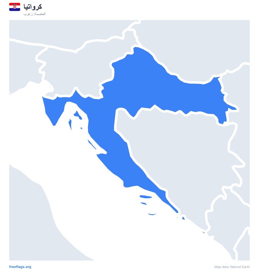 كرواتيا map poster