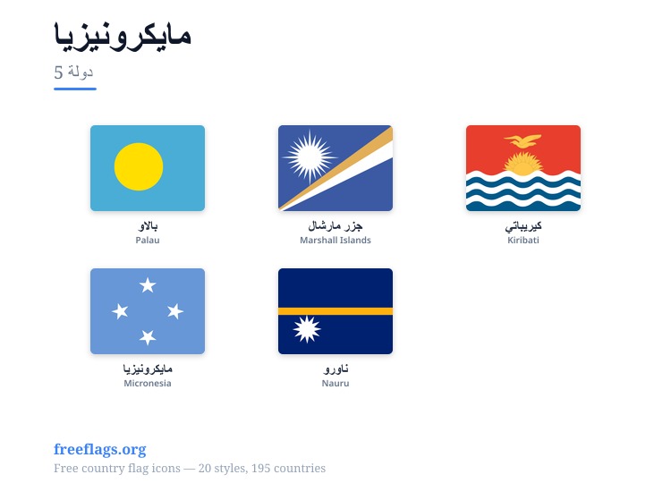 مايكرونيزيا أعلام الأعضاء