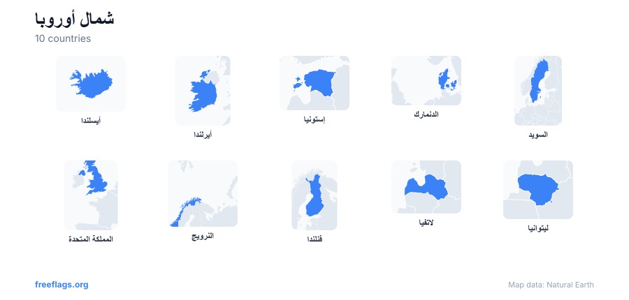 شمال أوروبا أشكال الدول