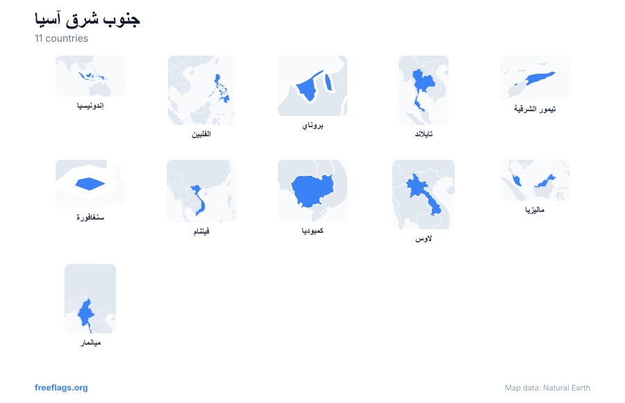 جنوب شرق آسيا أشكال الدول