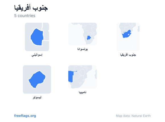 جنوب أفريقيا أشكال الدول