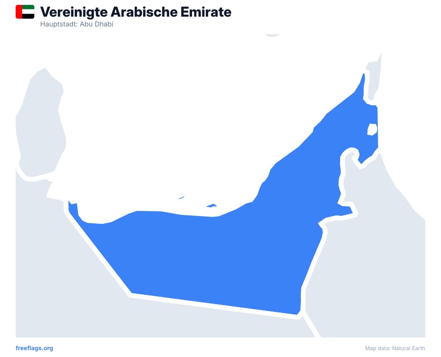 Vereinigte Arabische Emirate map poster