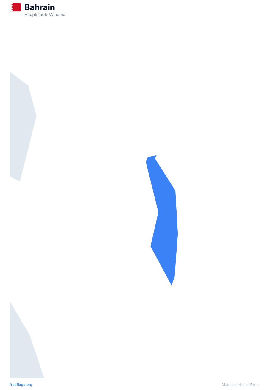 Bahrain map poster