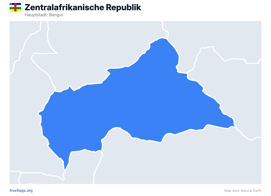 Zentralafrikanische Republik map poster