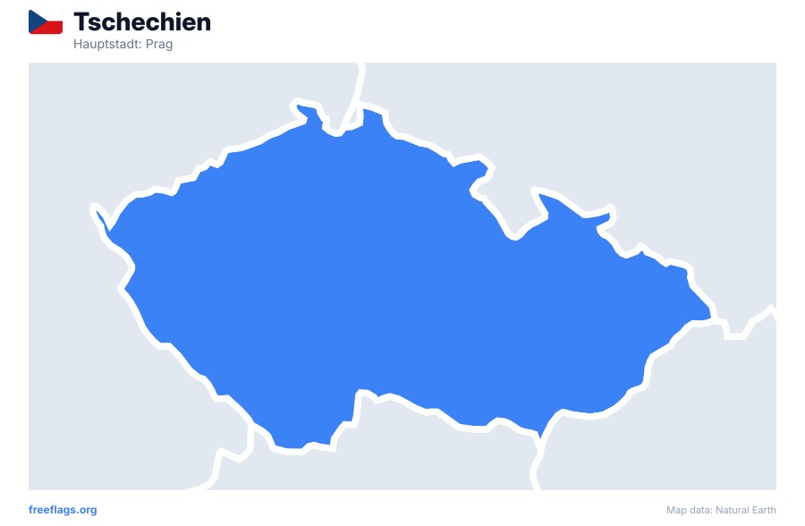 Tschechien map poster