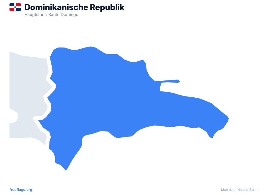 Dominikanische Republik map poster