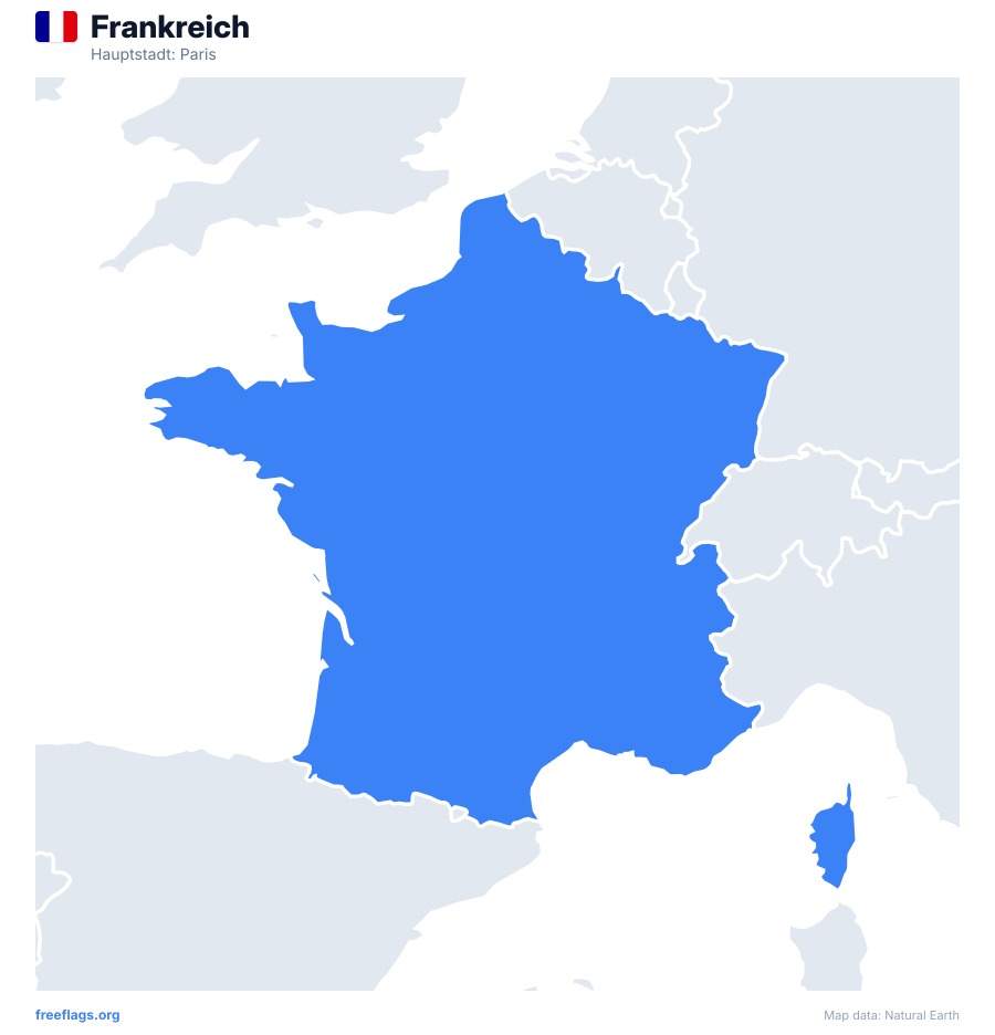 Frankreich map poster