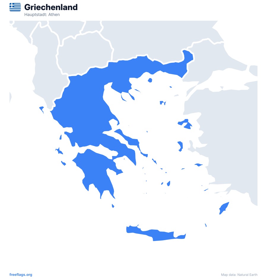 Griechenland map poster