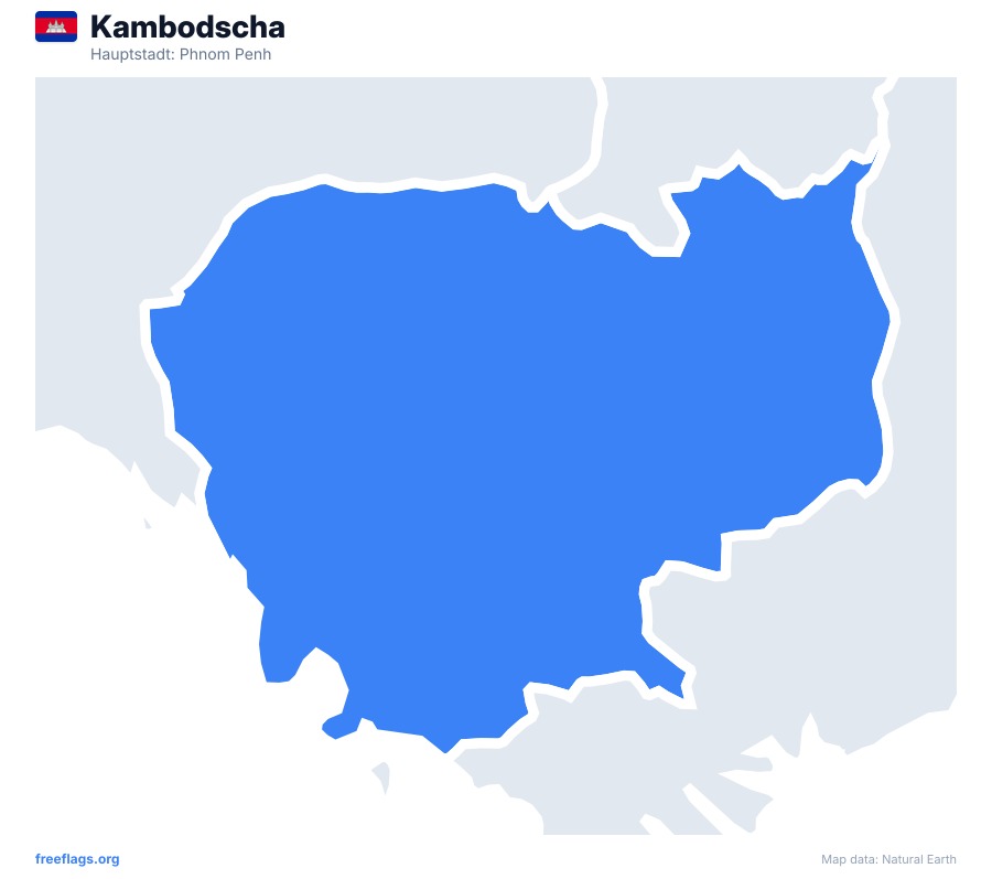 Kambodscha map poster