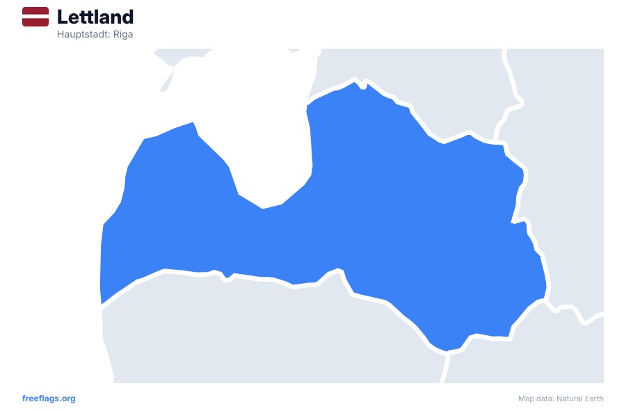 Lettland map poster