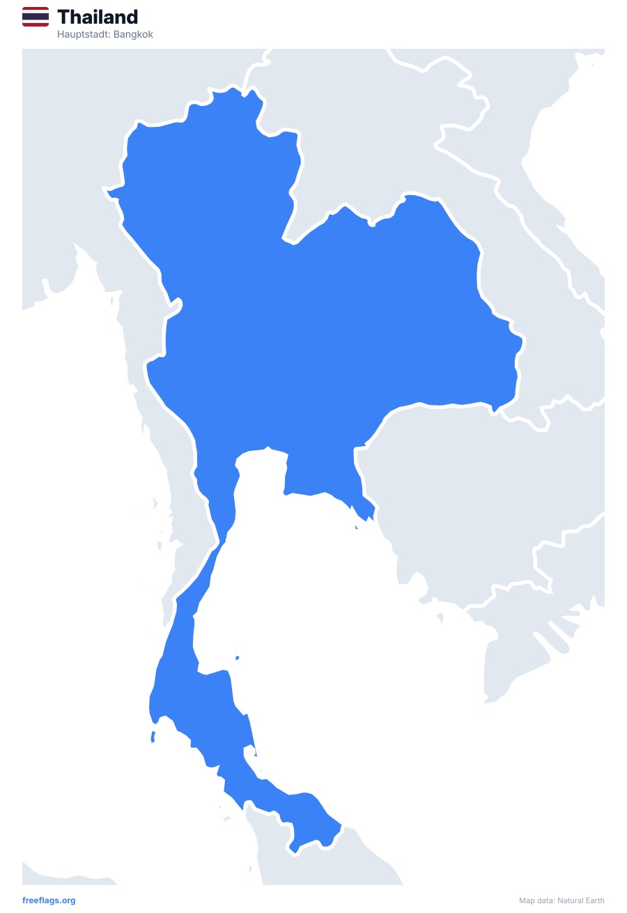 Thailand map poster