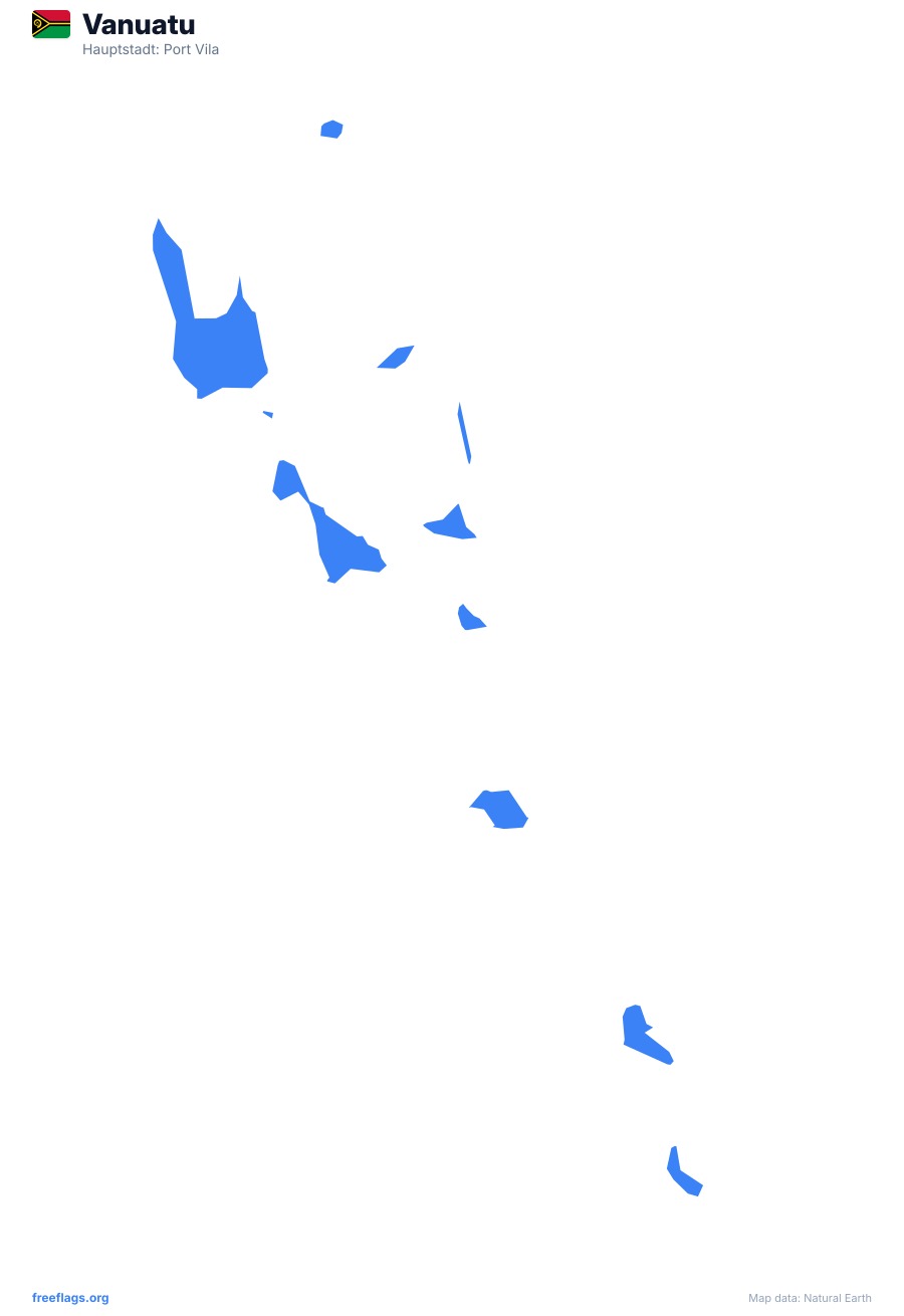 Vanuatu map poster