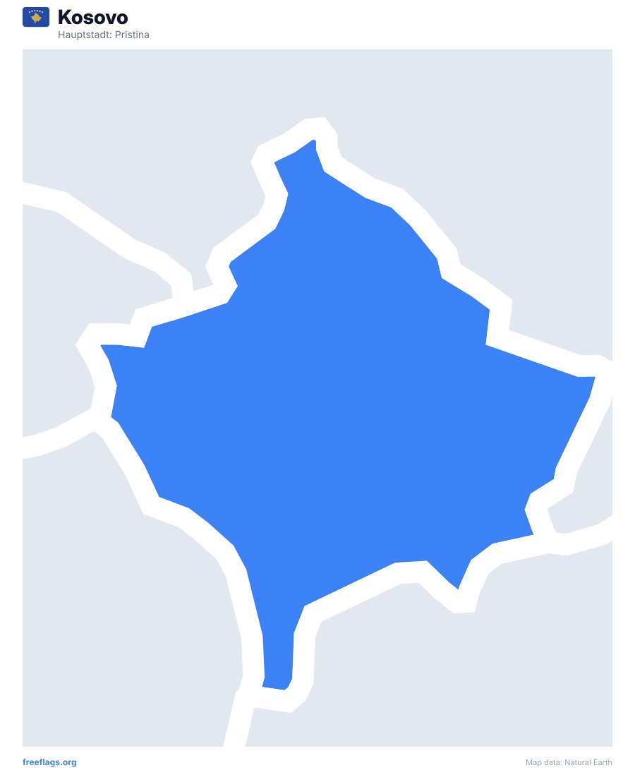 Kosovo map poster