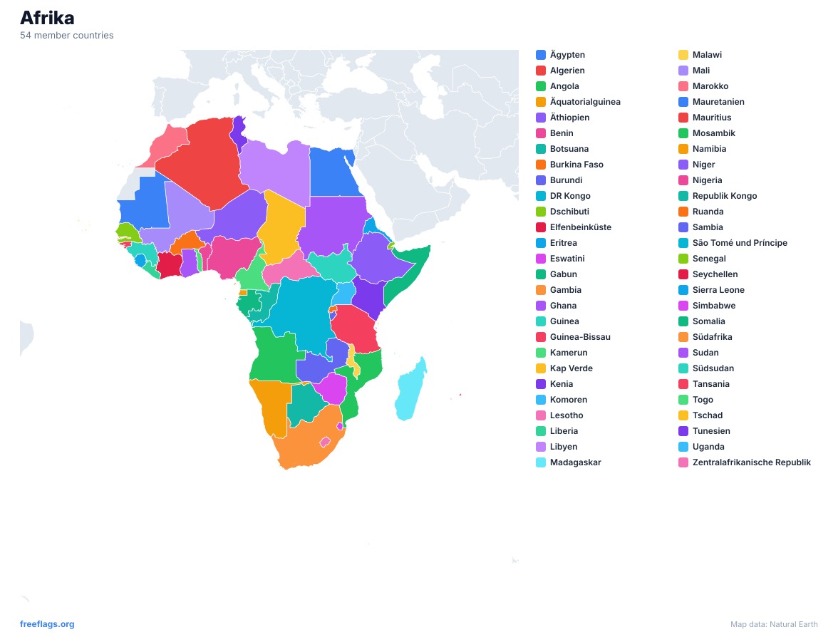 Afrika Regionalkarte