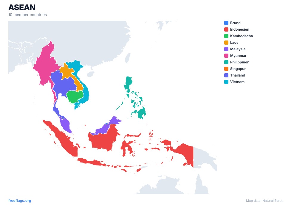 ASEAN Regionalkarte