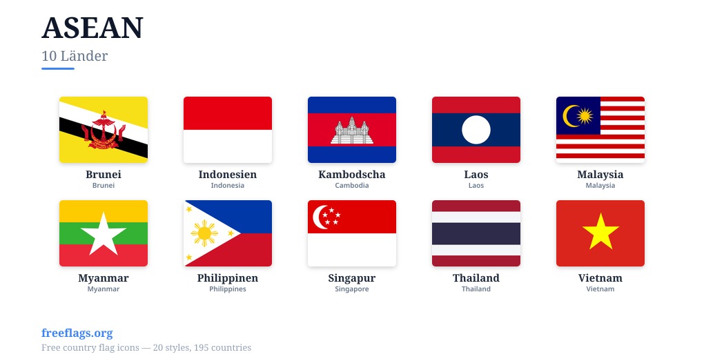 ASEAN Flaggen