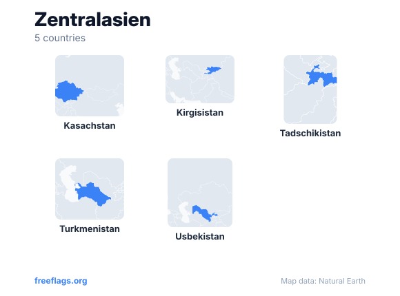 Zentralasien Länderformen