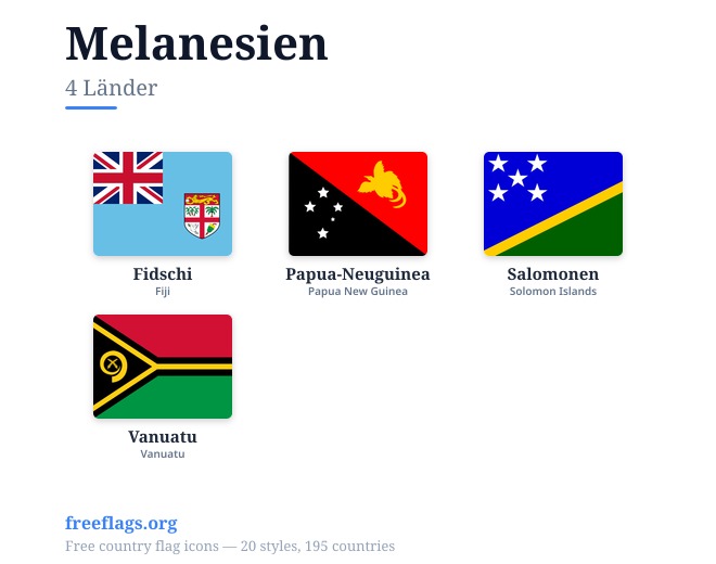 Melanesien Flaggen