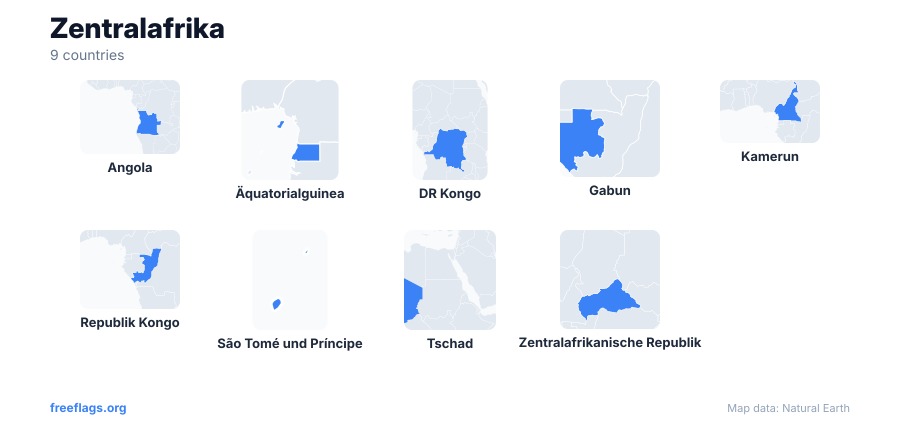 Zentralafrika Länderformen