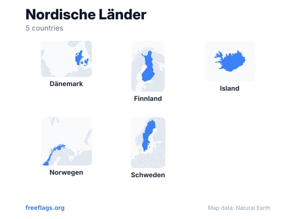 Nordische Länder Länderformen