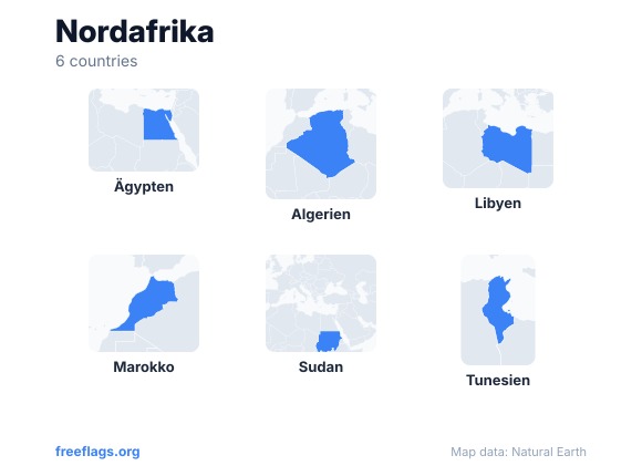 Nordafrika Länderformen