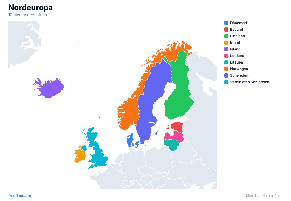 Nordeuropa Regionalkarte