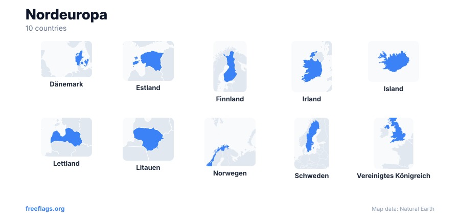 Nordeuropa Länderformen