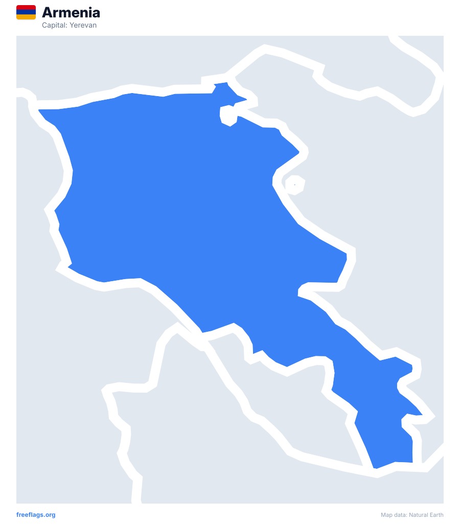 Armenia map poster