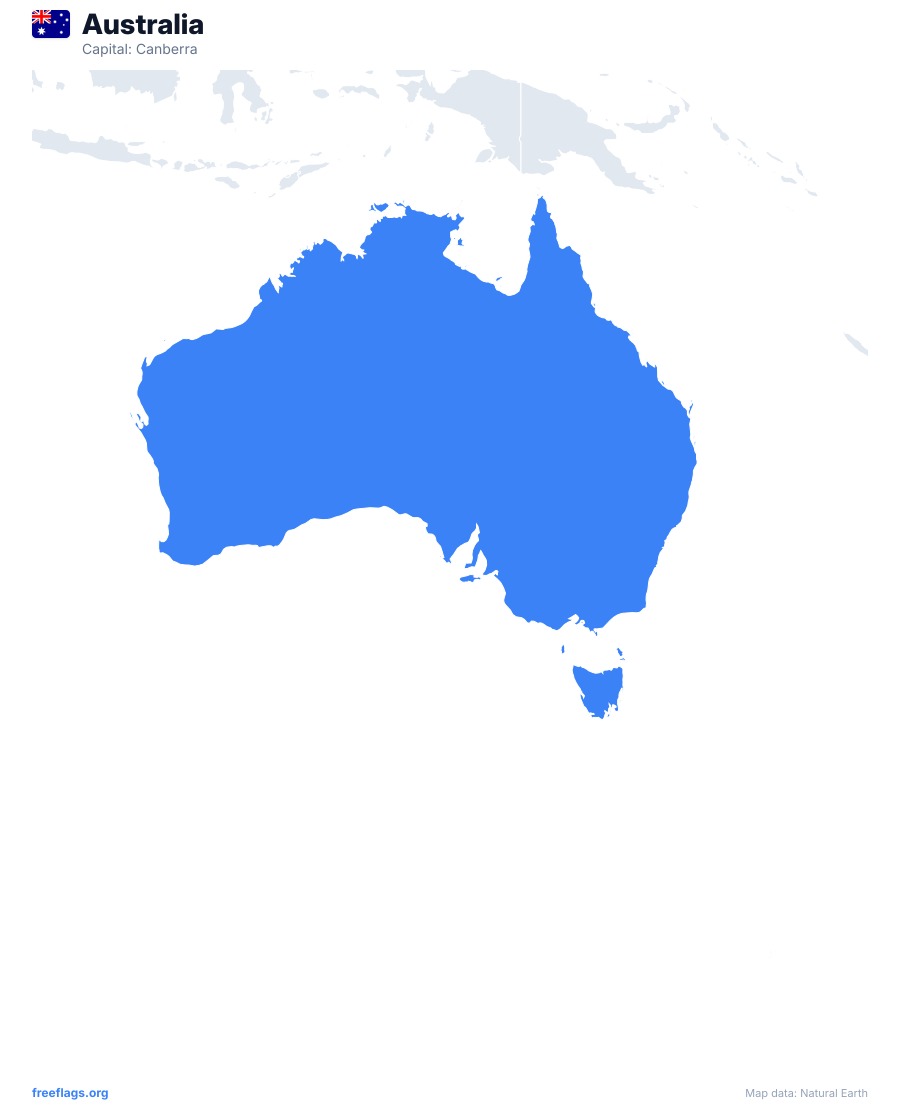 Australia map poster