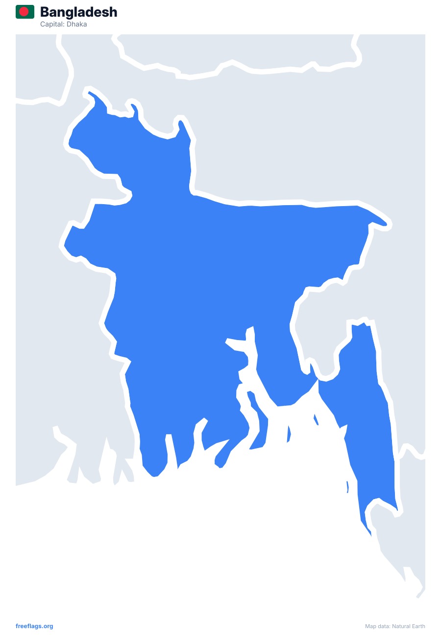 Bangladesh map poster