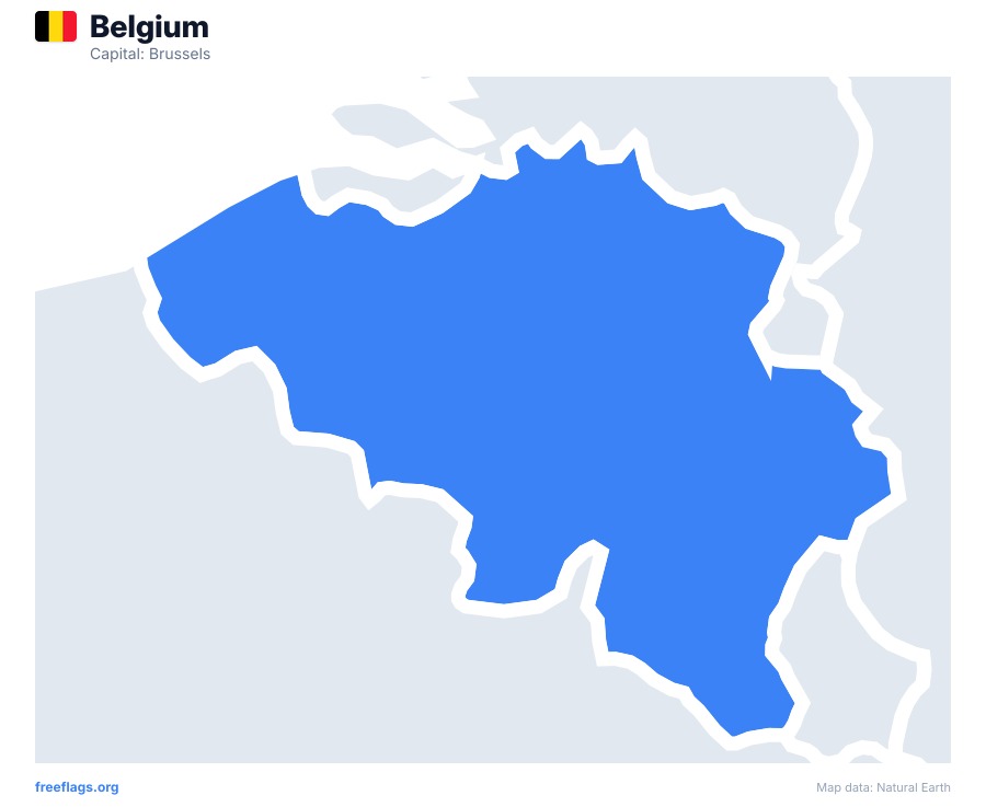 Belgium map poster