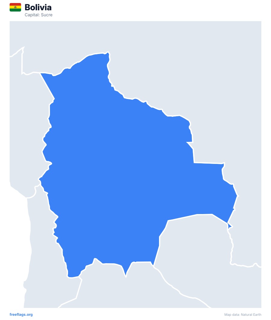 Bolivia map poster