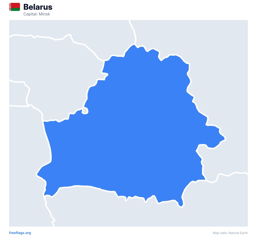 Belarus map poster