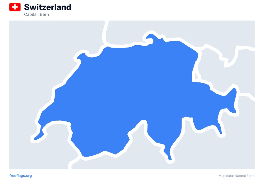 Switzerland map poster