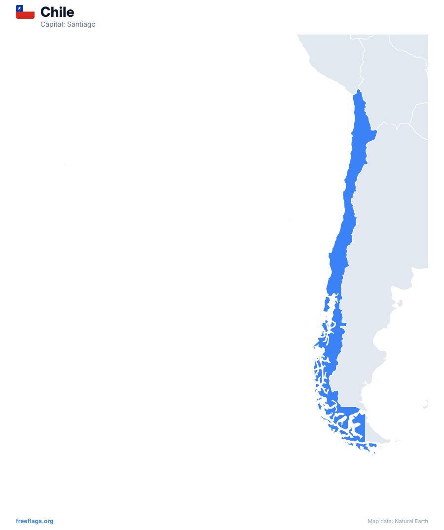 Chile map poster