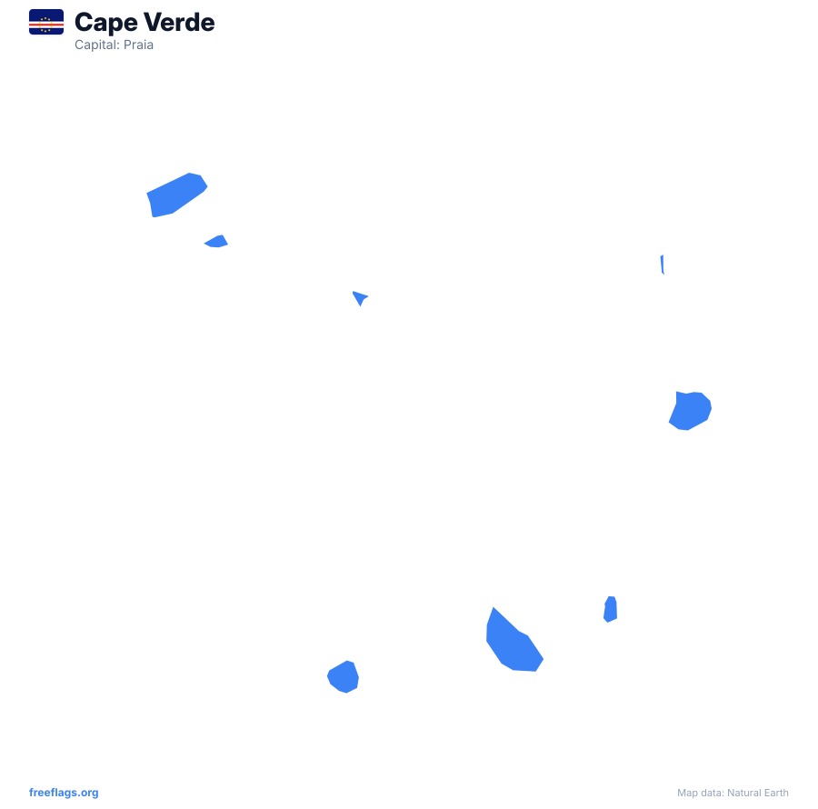 Cape Verde map poster