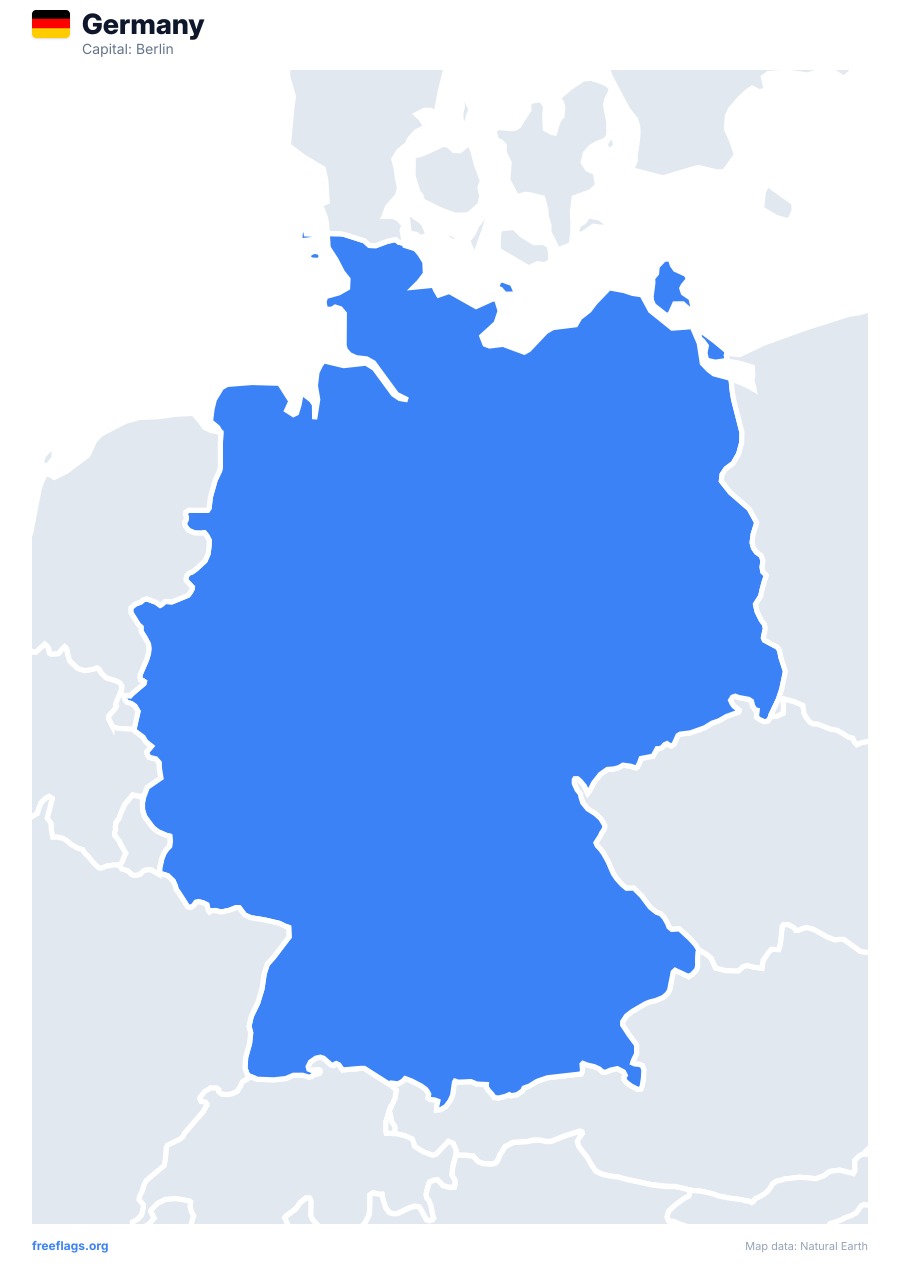 Germany map poster