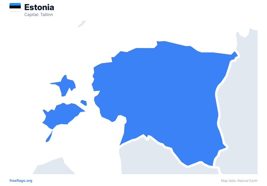 Estonia map poster