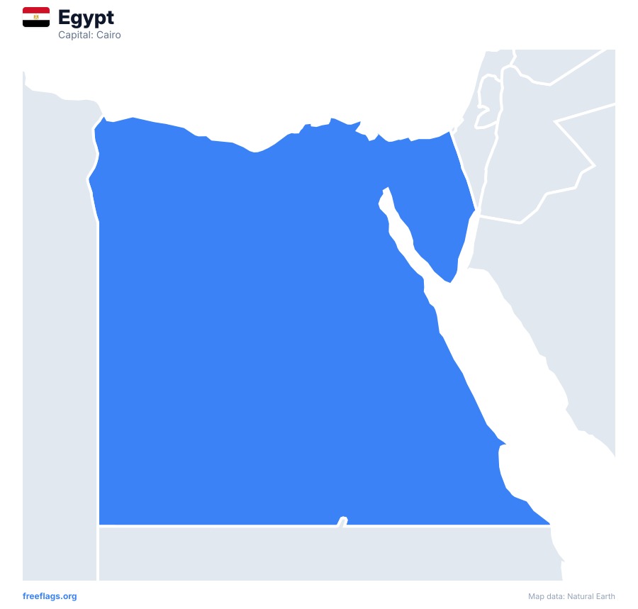 Egypt map poster