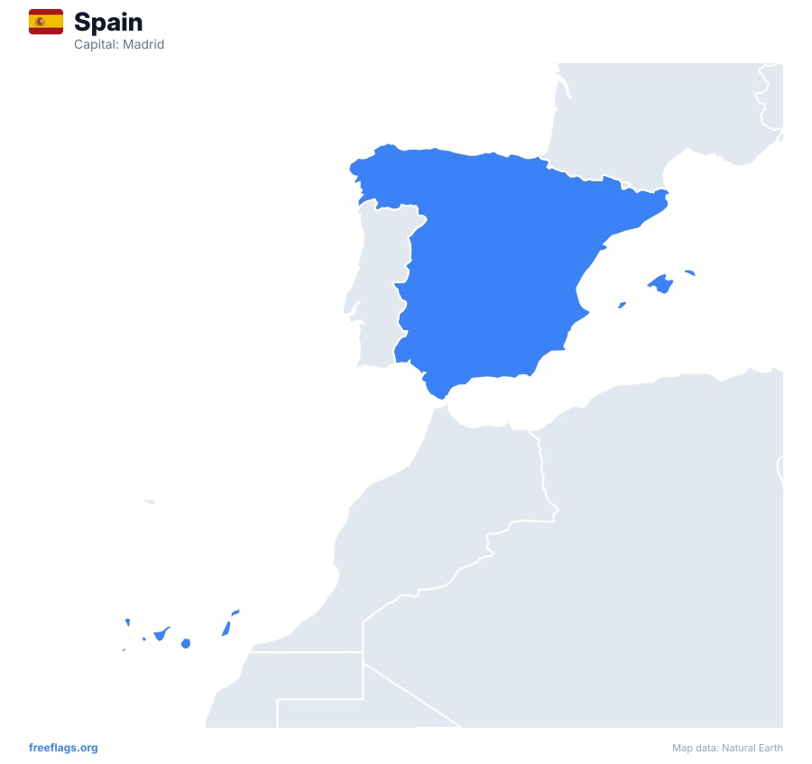 Spain map poster