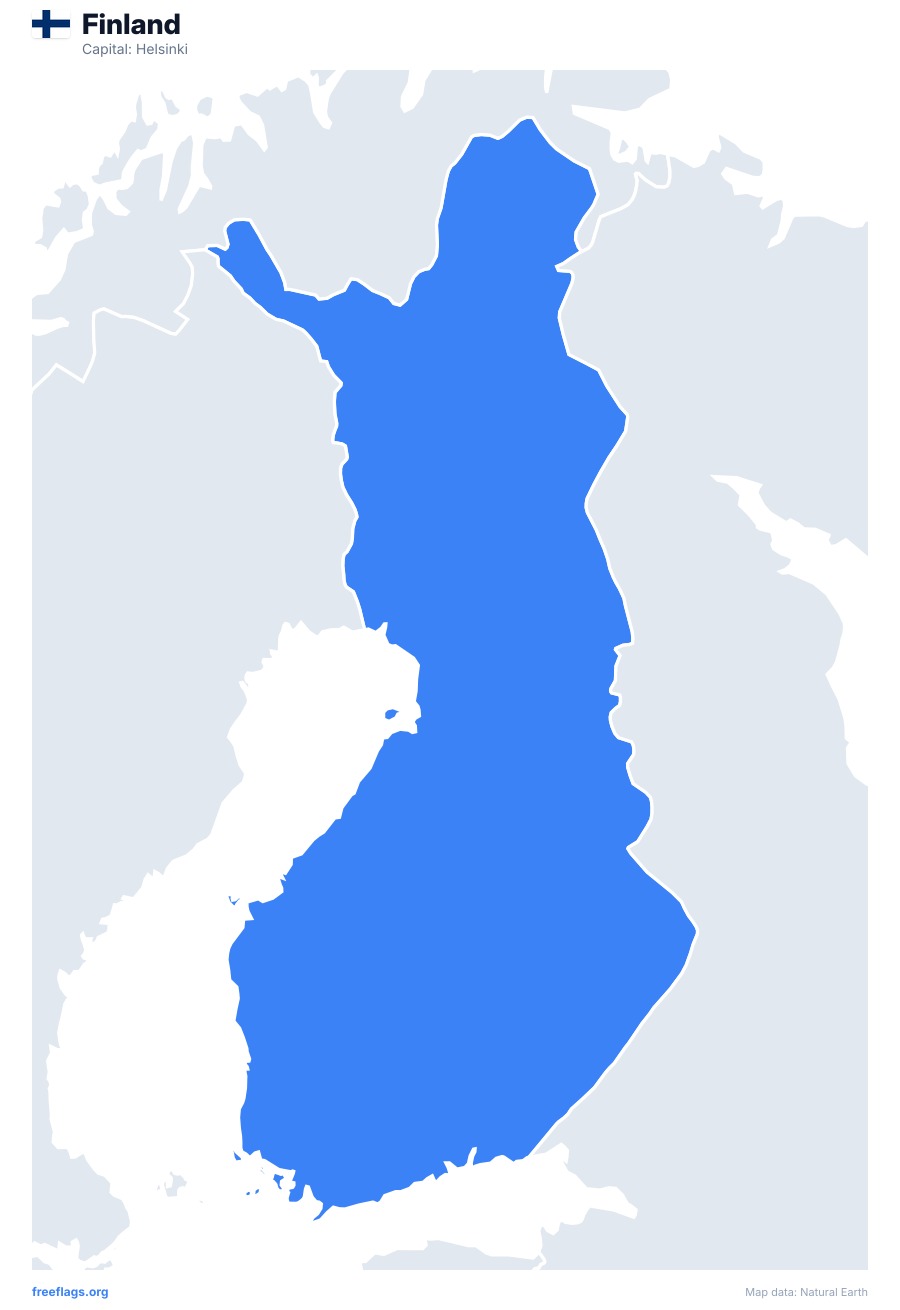 Finland map poster