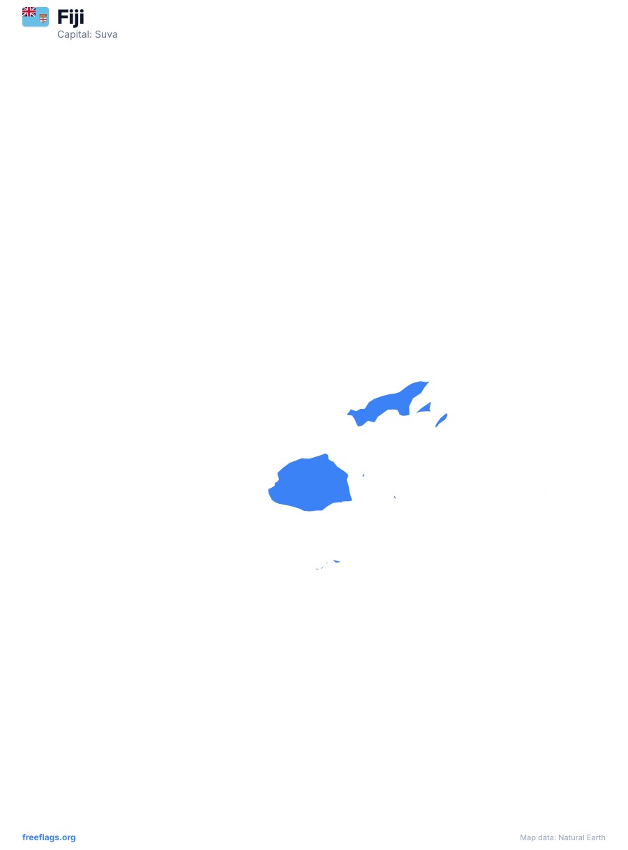 Fiji map poster