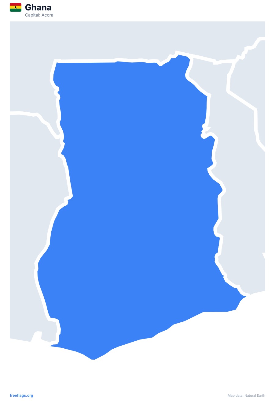 Ghana map poster