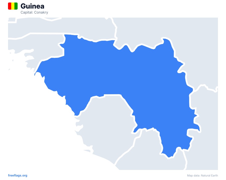 Guinea map poster
