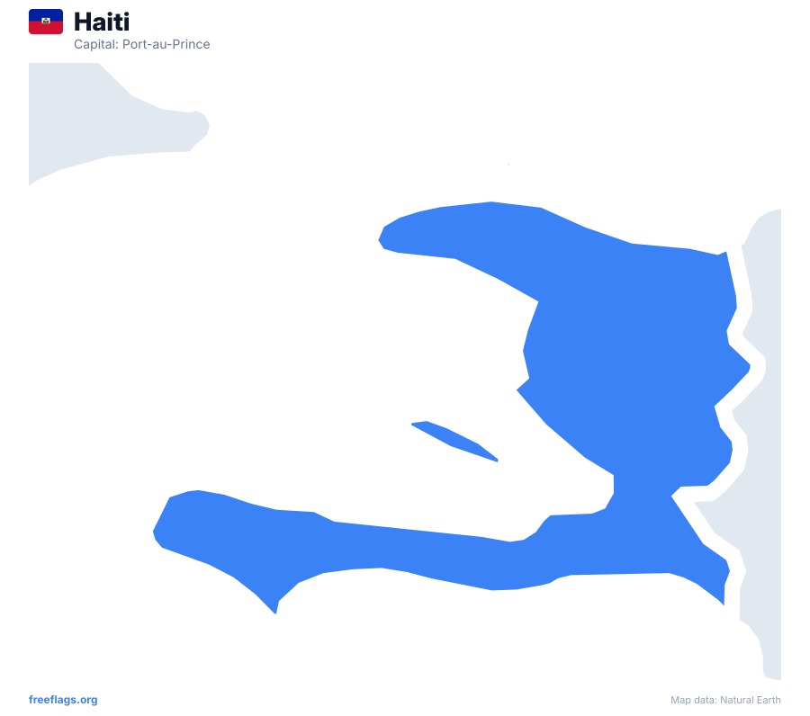 Haiti map poster