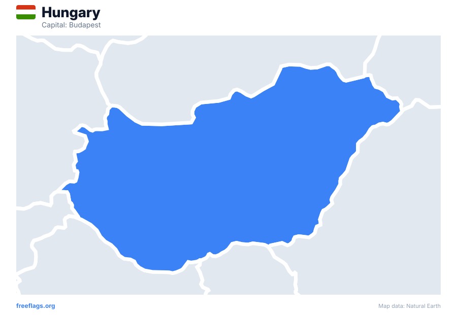 Hungary map poster