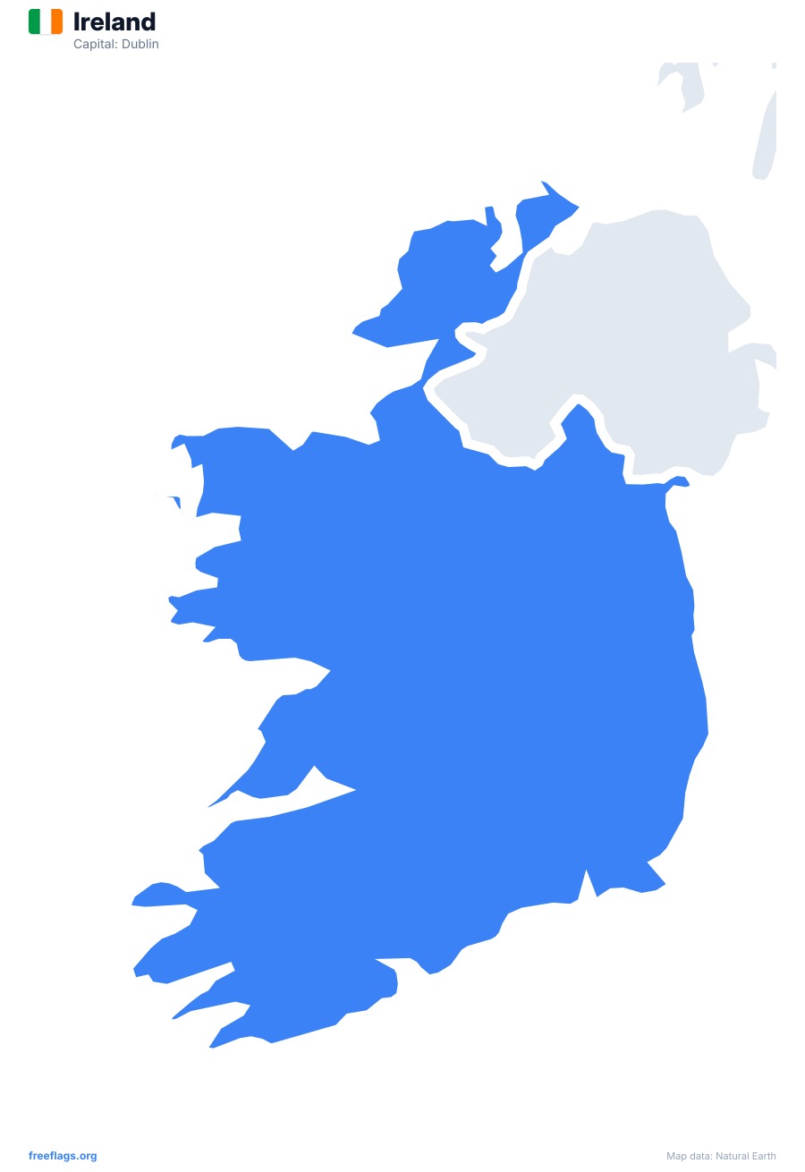 Ireland map poster