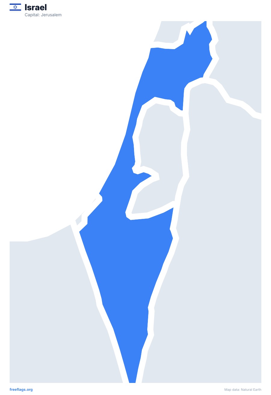 Israel map poster