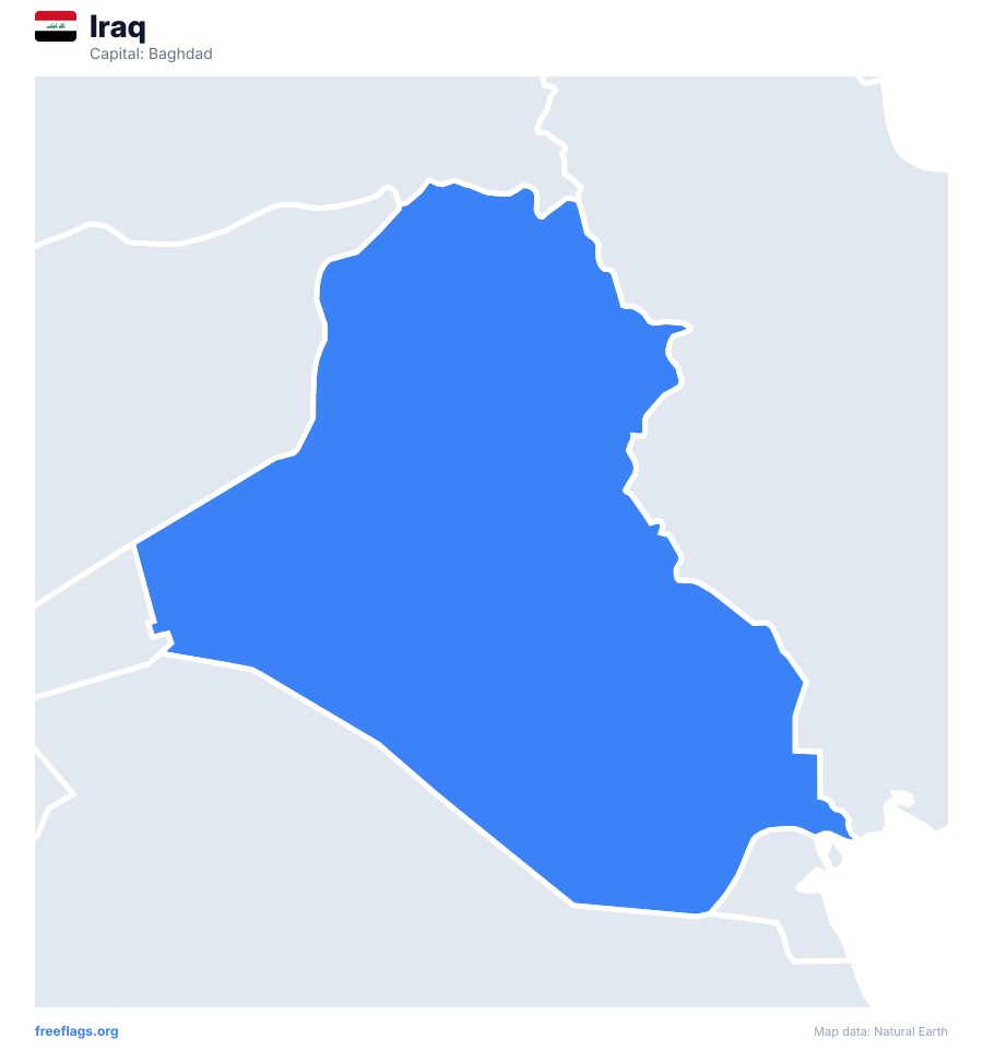 Iraq map poster