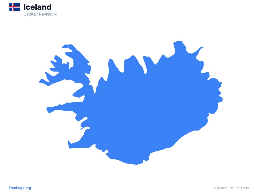 Iceland map poster